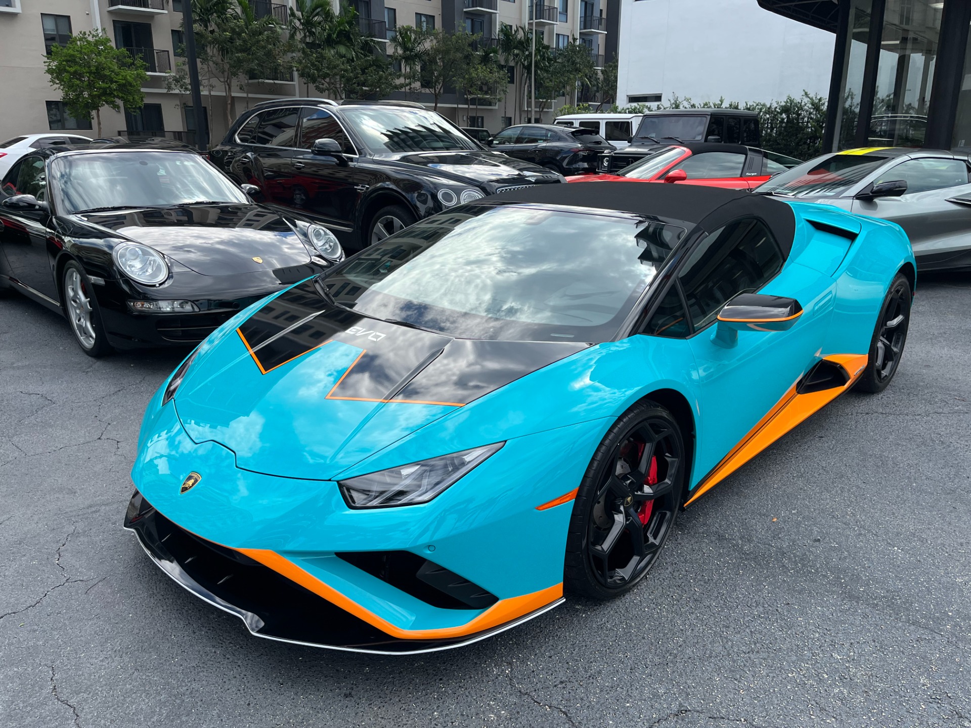 Used 2021 Lamborghini Huracan LP 610-4 EVO Spyder for sale Call for price at The Gables Sports Cars in Miami FL 33146 4