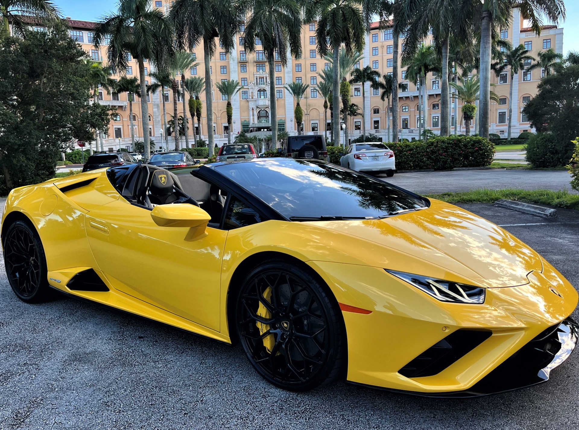 Used 2022 Lamborghini Huracan LP 610-4 EVO Spyder for sale Sold at The Gables Sports Cars in Miami FL 33146 1
